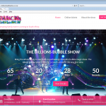 Billions Bubble Show website design
