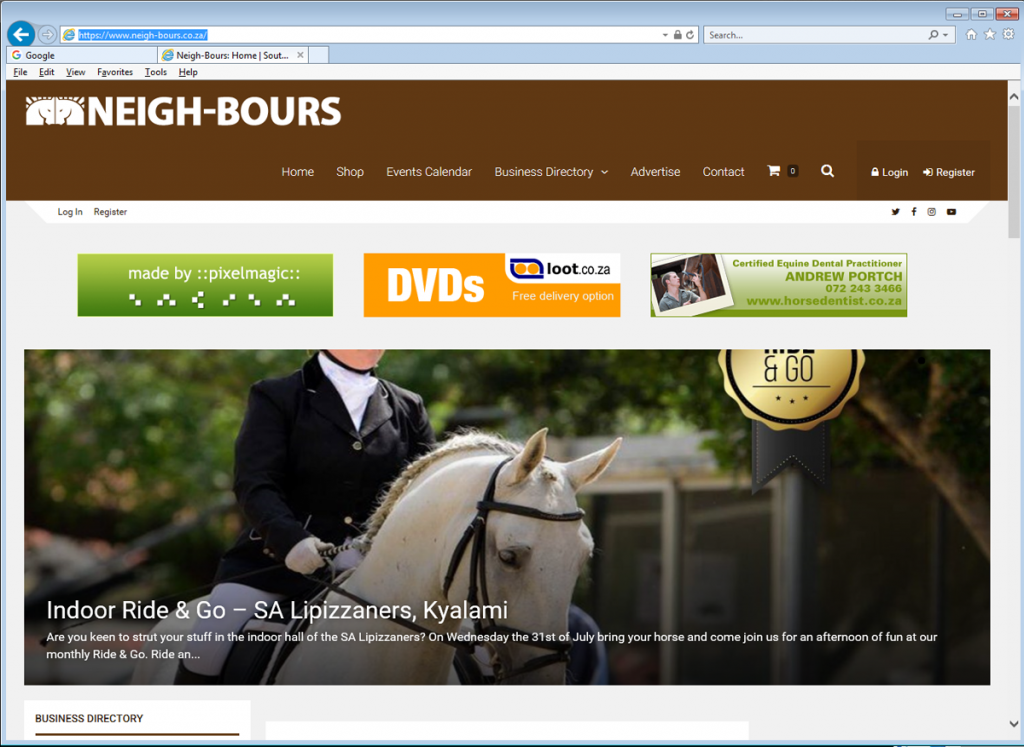 Upgraded Neigh-Bours website – ::pixelmagic::