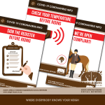 Branded equestrian related COVID-19 awareness posters for Neigh-Bours